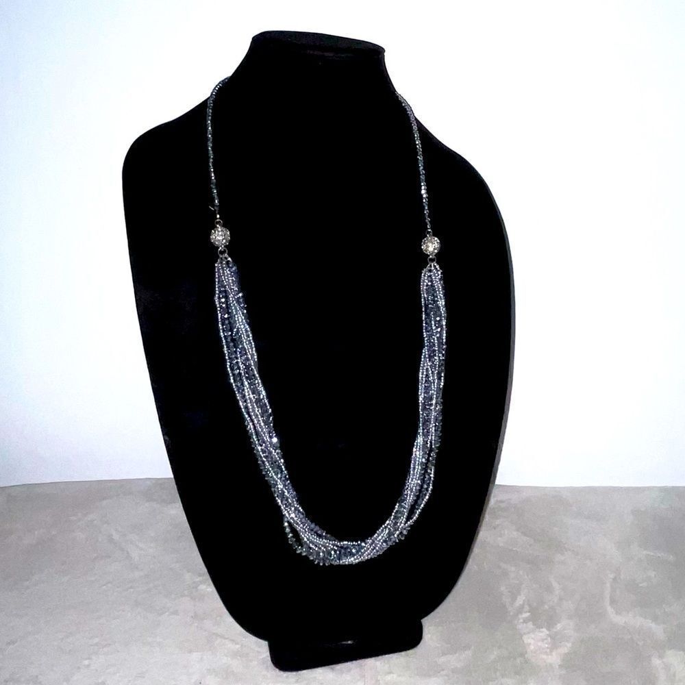 Stunning Multi Strand Sparkling Beaded Necklace